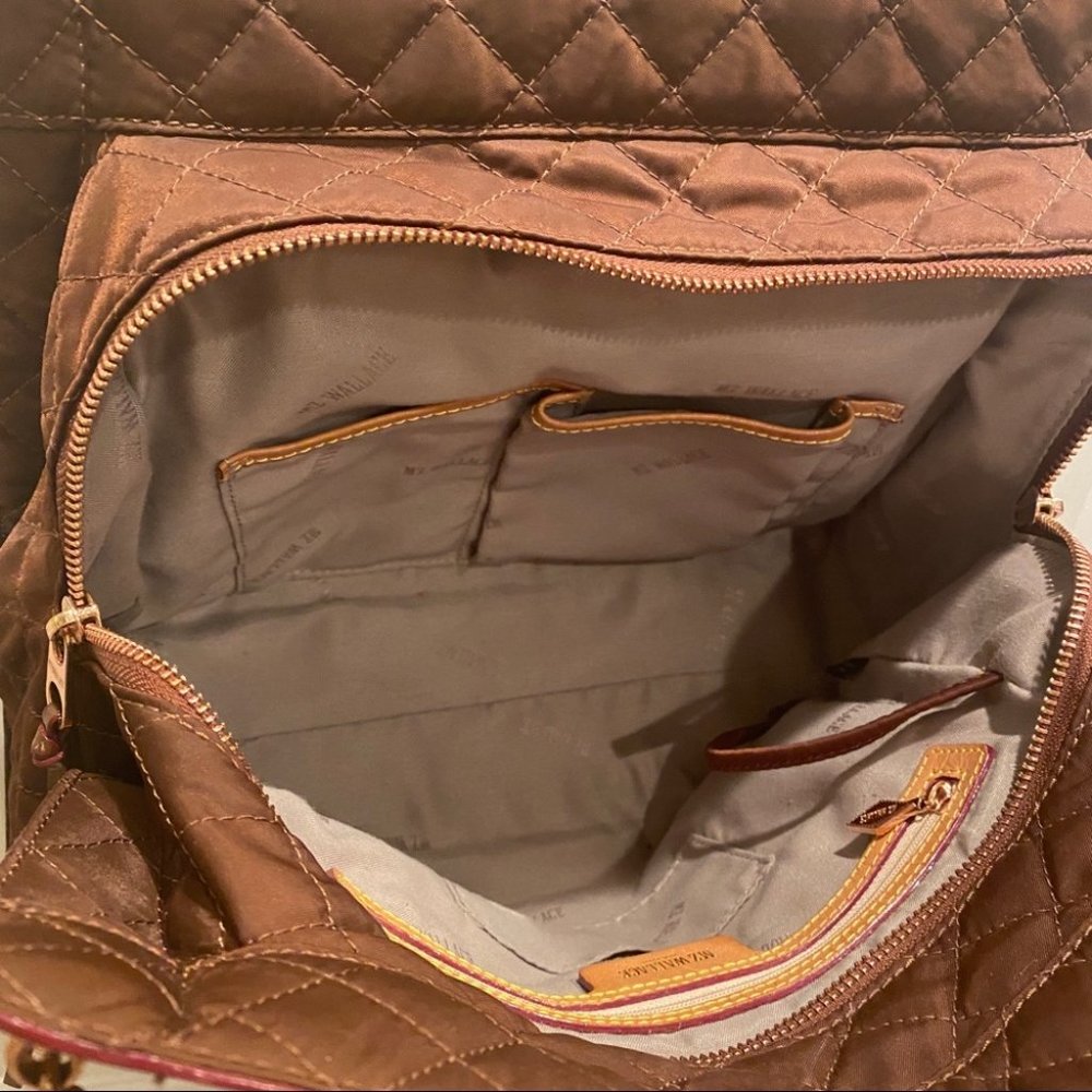 MZ Wallace Clementine Mahogany Bedford Quilted EUC - Picture 13 of 16